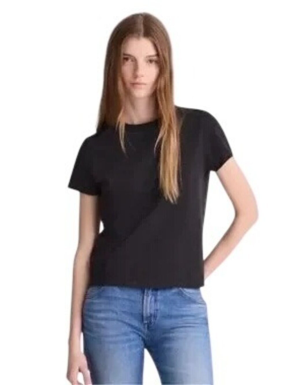 Madewell Women's Tee in Vintage Jersey Black Short Sleeve Crew Neck Size M NWT
